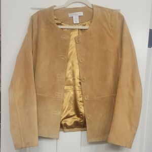 Mustard Leather Blazer